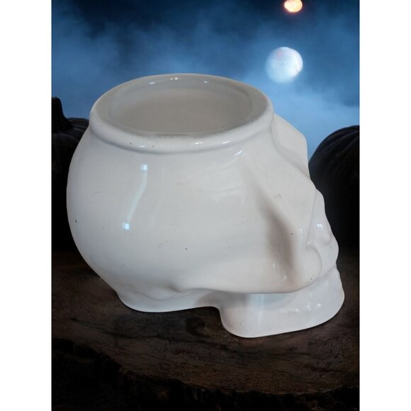 Ceramic Glass White Halloween Candleholder - Picture 4 of 6
